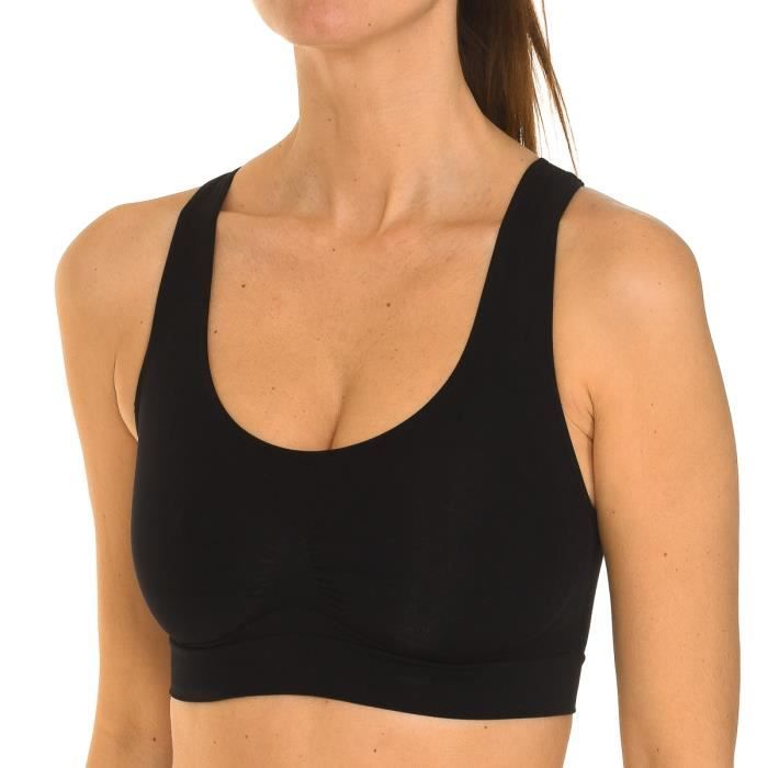 Brassiere de sport Marque Modele Fitness Femme Blanc Noir Respirant