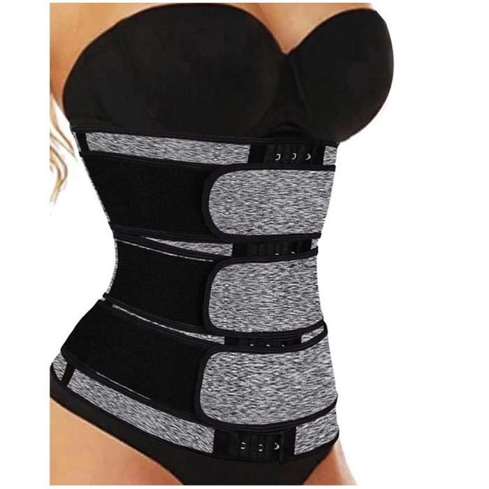 Ceinture de Sudation Femme,Ceinture Amincissante,Serre Taille Corset Minceur ,Femme Ventre Plat,Prévenir de Blessure(noir,M) - Sport