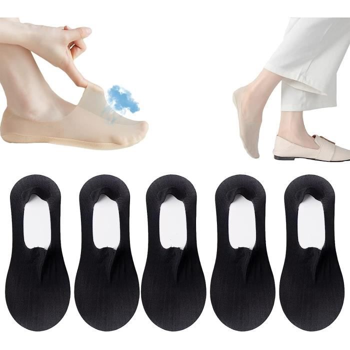 Chaussettes Invisibles Respirantes en Soie Glac e Chaussettes