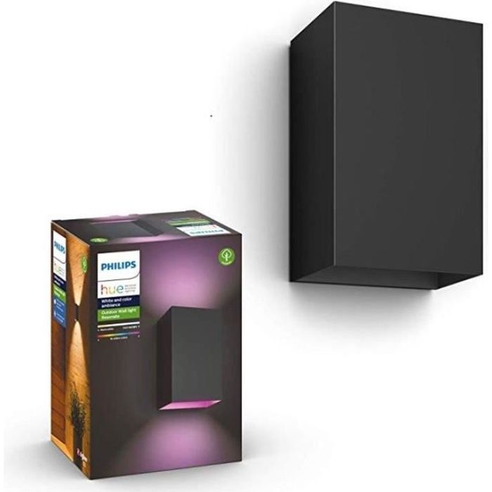 Applique murale Philips Hue White and Color Ambiance Resonate - 8W - Noir