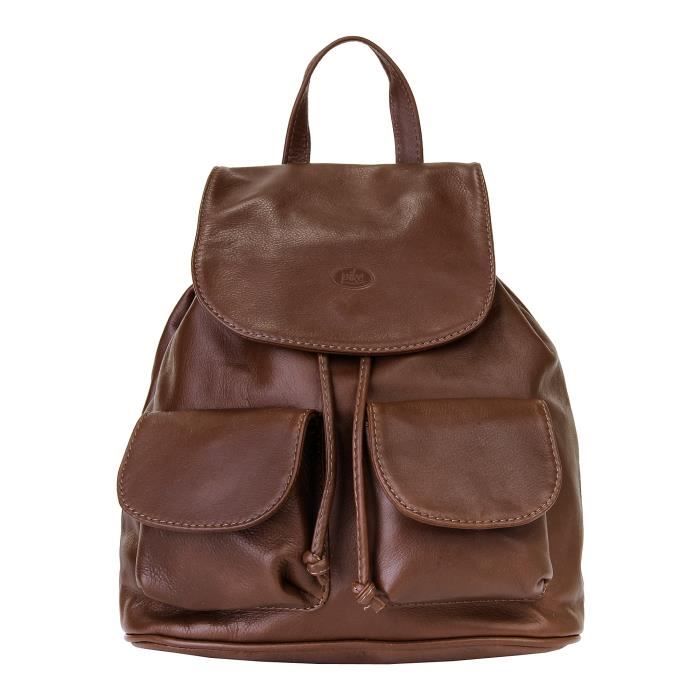 Petit Sac à Dos Parker Clay En Cuir Noir - Logo Argile, Occasion Très Bon état, Dimensions 9"x10"x4"