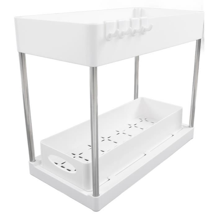 2 Rails Coulissants Adhésifs Pour Paniers - Glissières Silencieuses Armoire, Cuisine, Salle De Bain - Organisation Facile