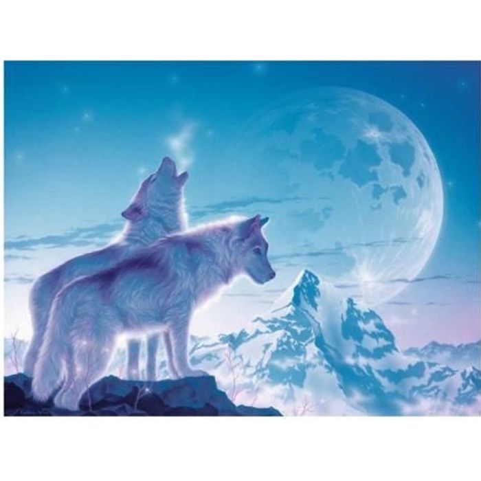 Puzzle Adulte Ravensburger - Hurlements de Loups Arctiques - 1500 Pièces - Collection Animaux