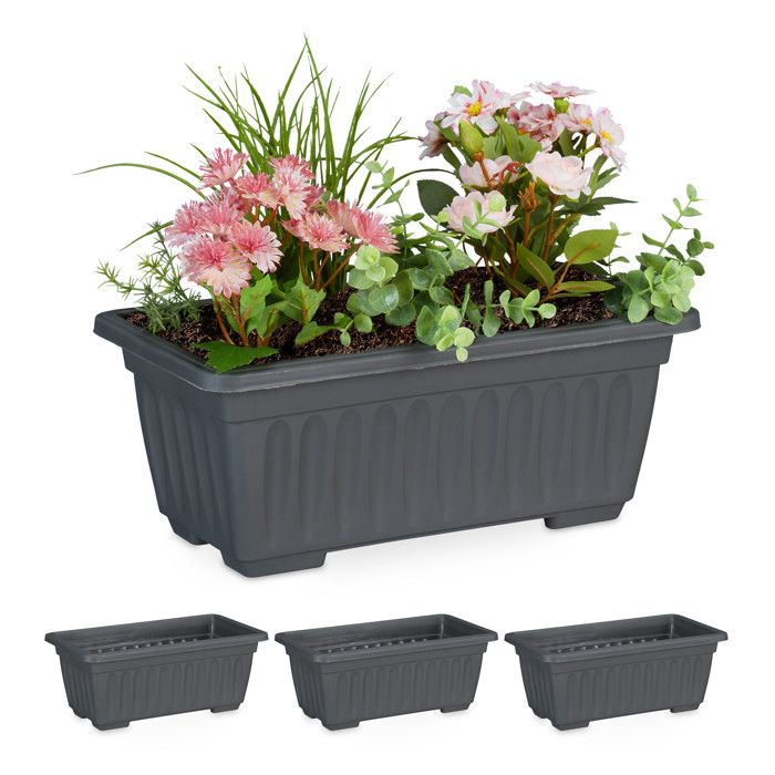 Lot De 20 Pots De Fleurs En Plastique Marron – Petits Pots Avec Drainage, Pour Intérieur Et Balcon, Décoration Jardin