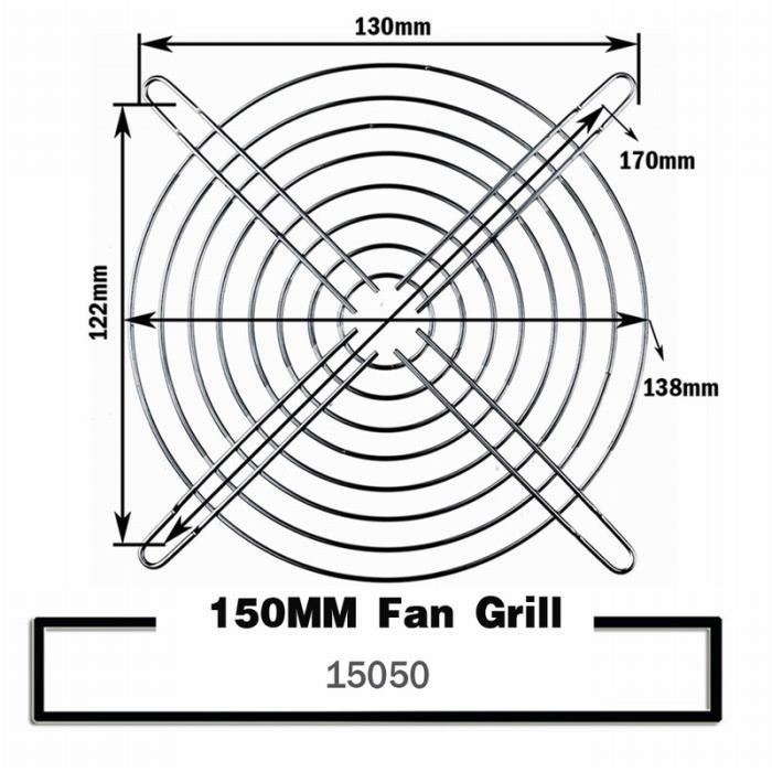 Ventilateur De Refroidissement 60x60x15mm – 12V, 9 Aubes, Avec Grille De Protection Métallique