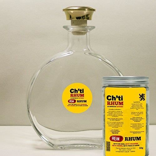 Carafe pour le Rhum en verre 750ml (vide) + Rhum arrangé Ch