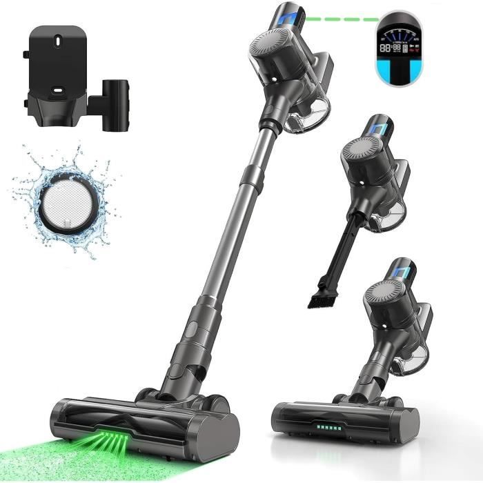 Aspirateur Balai sans Fil 4 en 1,ANMO Aspirateur Balai Puissant 17KPa