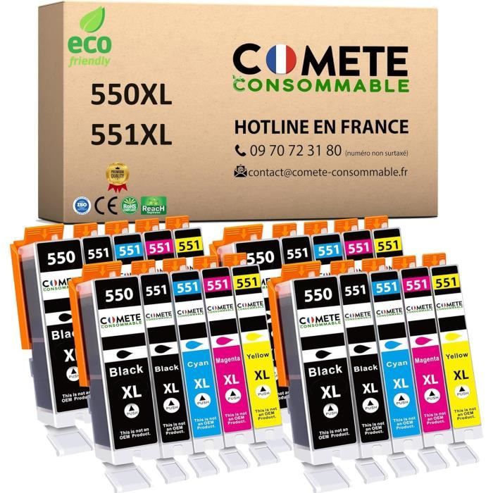Canon 551XL - cartouche jet d'encre équivalent à CLI551BKXL, 6443B001