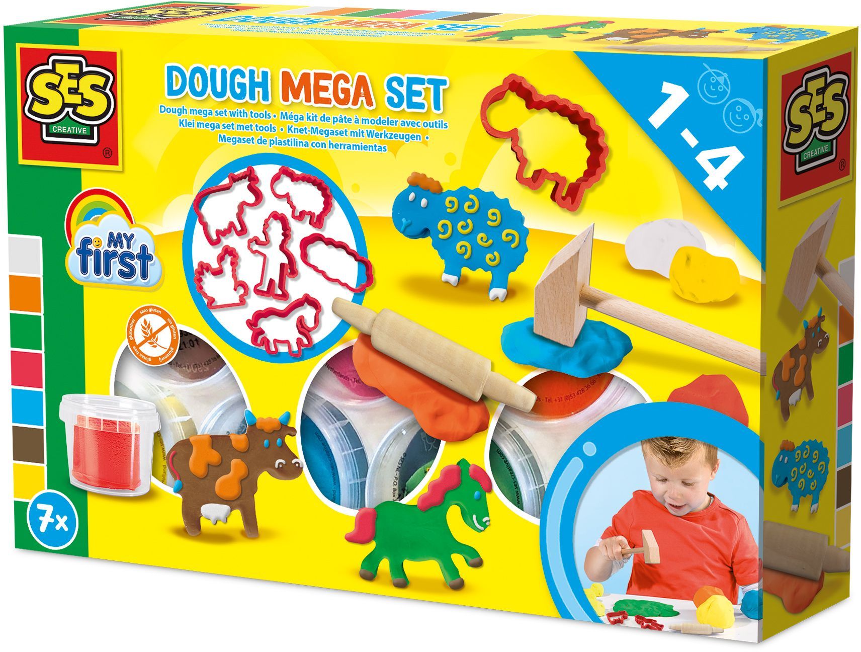 Ses Creative Jeu De Pâte A Modeler - My First - Méga Kit Avec Outils - Jaune - Pour Enfant De 12 Mois A 4 Ans - vue 1