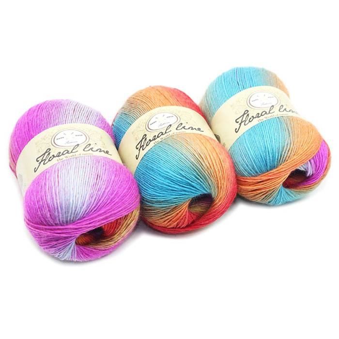 Mixte Couleur Double Tricot Laine Fil Acrylique Mixte Pack de 12 20 g Couleurs