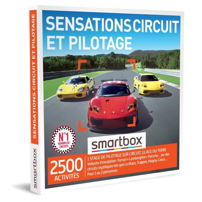 SMARTBOX Coffret Cadeau SENSATIONS CIRCUIT ET PILOTAGE 2500