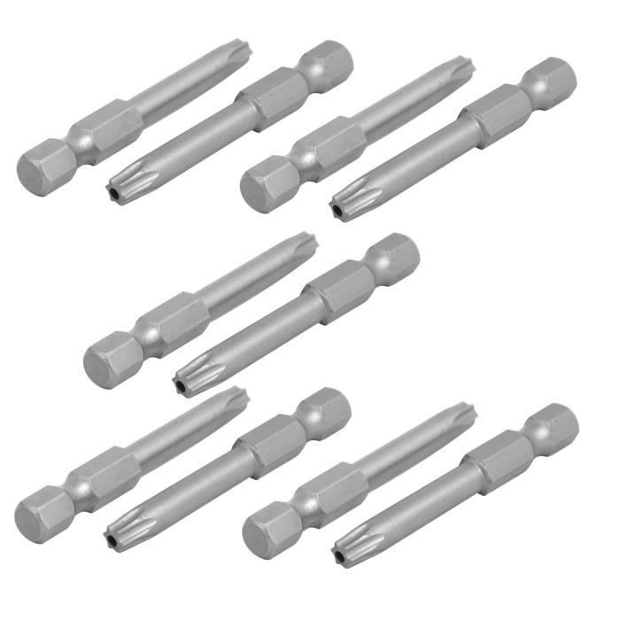 10Pcs 1//4/" T25 Hex Torx embouts de Tournevis Outils Set Kit 25 mm Tournevis Outil