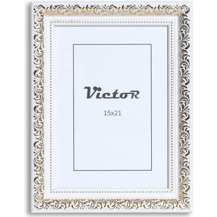 Afuly Cadre photo vintage A4 en gris doré - 21 x 29,7 cm - Cadre familial antique avec support mural - Décoration d'intérieur - Cadeau d'anniversaire pour amis, pour maman, grand-mère, femme