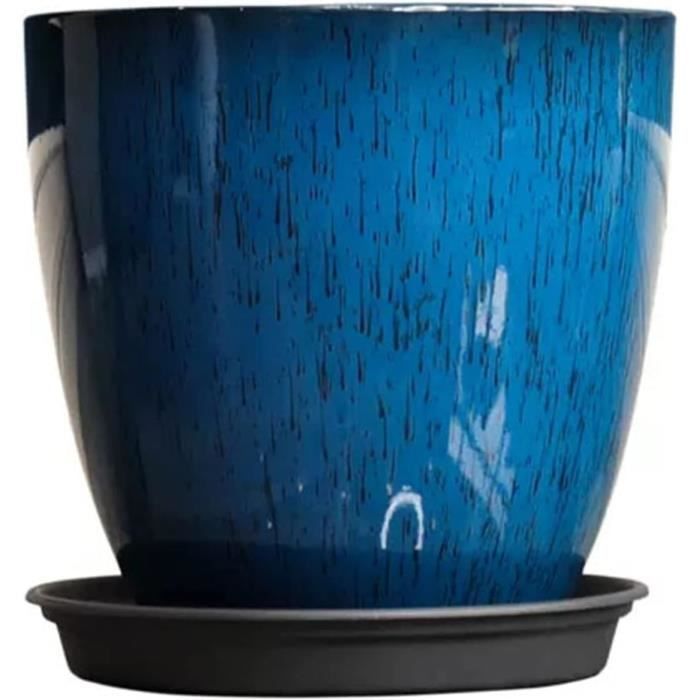 InnaGLAS Coupe En Céramique Blanche - 14cm Haut, 26cm Diamètre - Cache-pot Ou Décoration Intérieure