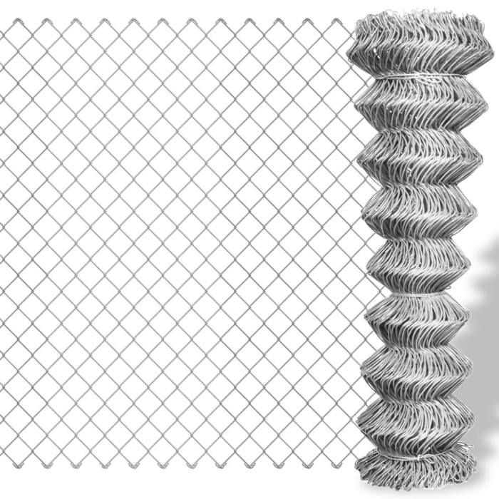 Vidaxl Grillage galvanisé rouleaux à mailles carrées 15x125 m Clôture de jardin 141487