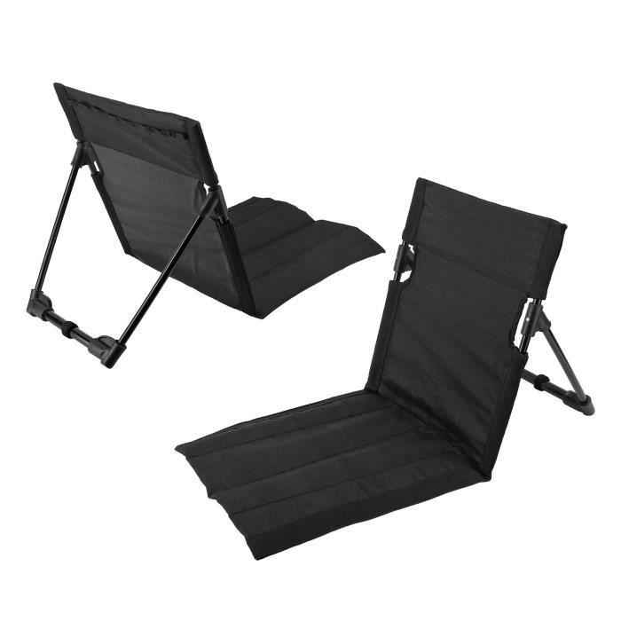 2 Sangles De Transport Pour Chaise Pliante - Réglables 1,07 à 1,76 M - Polyester Antidérapant - Noir