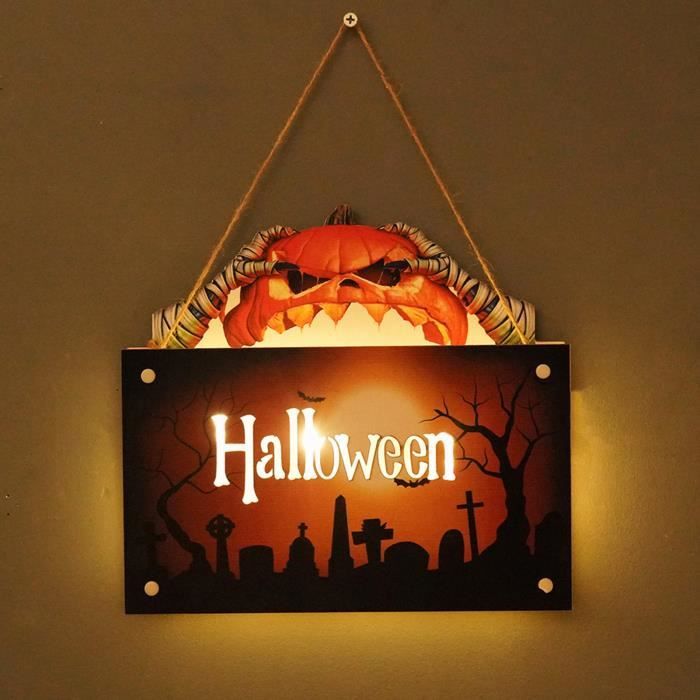 Pendentif Fantôme Citrouille Halloween Au Crochet - Tissé Main, 36 Cm, Décoration Voiture Ou Maison