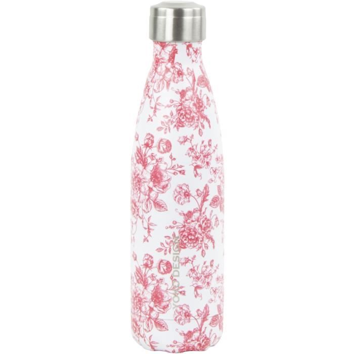 YOKO DESIGN - bouteille isotherme 500 ml Toile de Jouy rouge