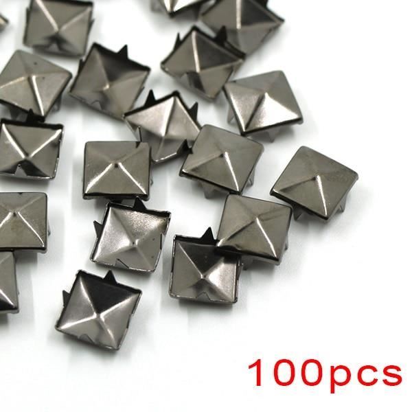 RIVET,Square Black-9mm--Rivets carrés à 4 griffes pour Jeans et ...