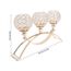 Chandelier Rétro En Fer - Design Simple Mat, 10,3x10,3x3 Cm, Avec Poignée, Pour Décoration De Table Ou Dîner Aux Chandelles - 6