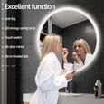 60cm ∅ Miroir Mural Rond Lumineux Salle De Bain LED Éclairage Avec Fonction Anti Buée Blanc Froid 6500K-1