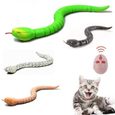Animalerie,Jouet de serpent télécommandé RC pour chat chaton,contrôleur interactif en forme d'œuf,serpent à sonnette - Type black-1