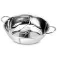 Pot en acier inoxydable avec séparateur Pot chaud double face Cuiseur à base de soupe à 2 grilles-1