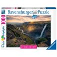 Ravensburger - Puzzle 1000 pièces - La cascade Háifoss, Islande (Puzzle Highlights)-1