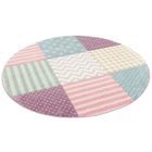 Pergamon Maui Kids - Tapis Enfant Carreaux Et Étoiles Pastel Rose - Plusieurs Tailles