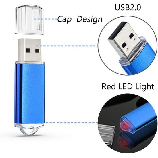 Clef USB 1Go Lot de 5 Clés USB - Mini Métal Cle USB 2.0 Flash Drive -  Stockage Externes Argenté 1 Go by[S911] - Cdiscount Informatique