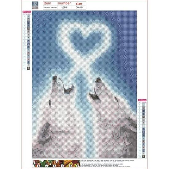Reofrey Kit de peinture diamant à faire soi-même pour adultes - Motif loup - Décoration d'intérieur - 30 x 40 cm x 33 cm Reofrey Kit de peinture diamant à faire soi-même pour adultes - Motif loup - Décoration d'intérieur - 30 x 40 cm x 33 cm