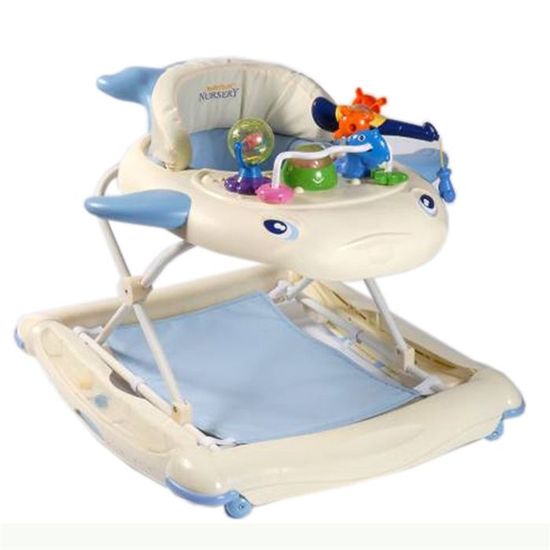 Trotteur Balancelle Baleine Blanc et bleu BABYSUN NURSERY
