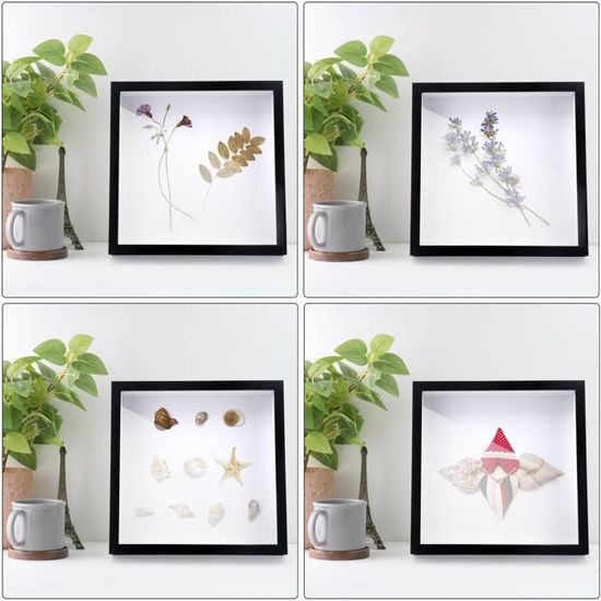 Cadre Photo 3D Profond 20x20 Cm - Vitrine Pour Objets, Fleurs Séchées, Souvenirs - 4