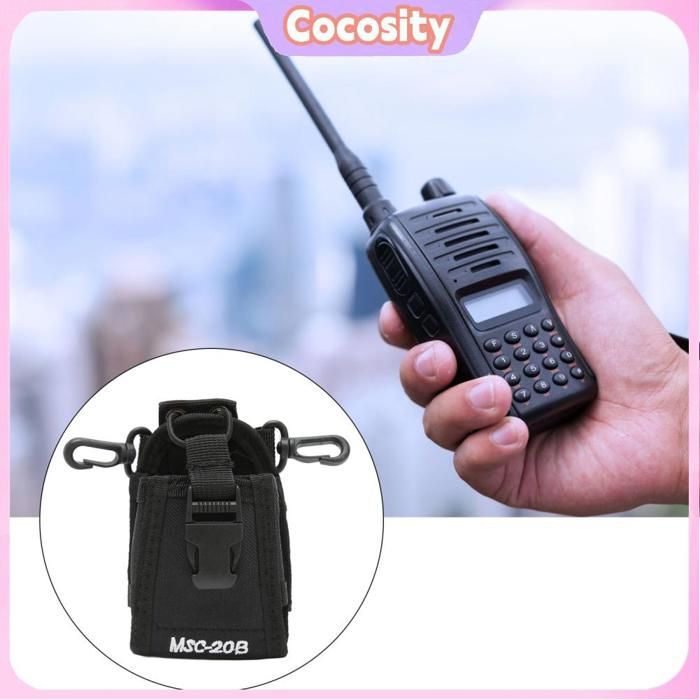 Portable Walkie Talkie Nylon Belt Case Bag with Adjustable Shoulder Strap Two Way Radio Holder Holster for MSC-20D, Radio Communication
