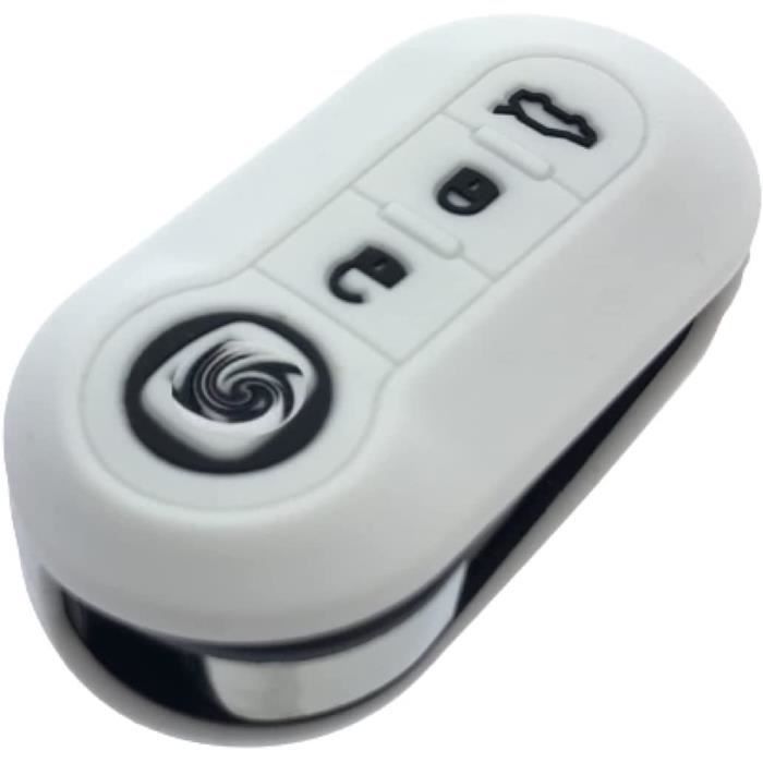 Nordecco Coque clé en silicone compatible avec 3 boutons Fiat 500  (blanc)[1446] - Cdiscount Auto