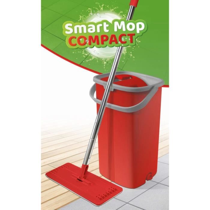 Smart Mop Compact – Balai à tête extra large et pivotante 360° +