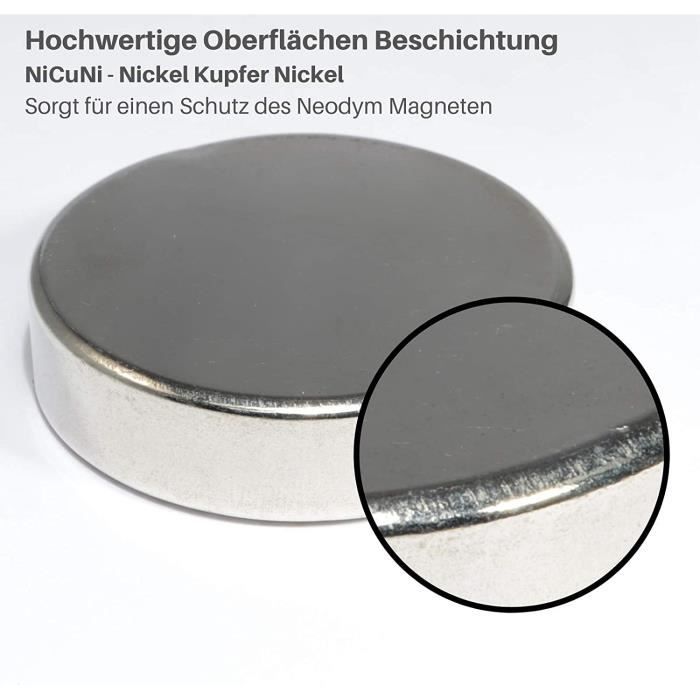 Aimant néodyme N52 - Disque magnétique ultra plat - Diamètre 20 mm - Aimants  en néodyme ronds D 20 x 1 mm argenté[556] - Cdiscount Beaux-Arts et Loisirs  créatifs