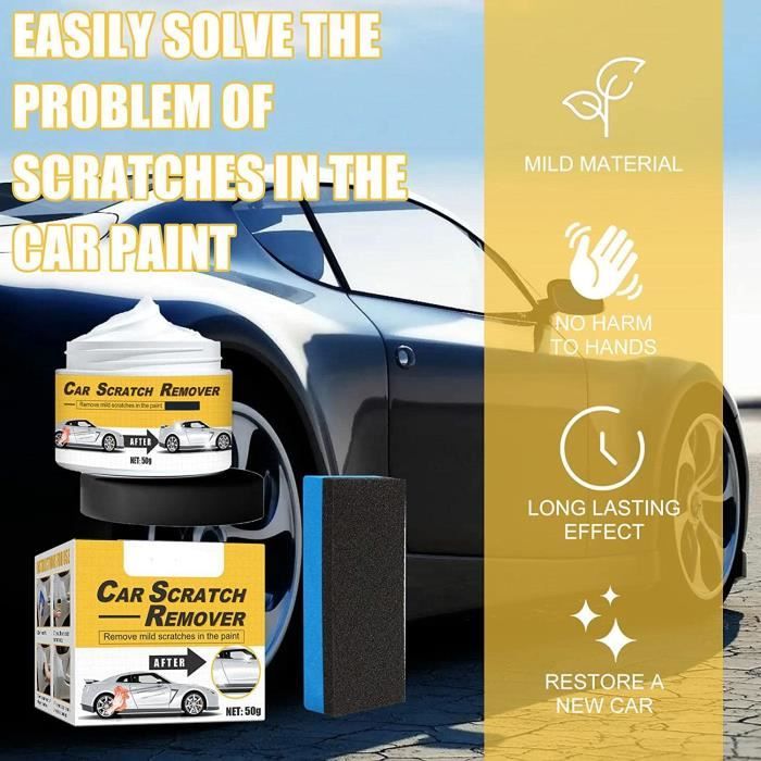 Gomme anti-rayures pour carrosserie de voiture, pâte avec brosse éponge  pour enlever la peinture de voiture, côté des rayures douces - AliExpress