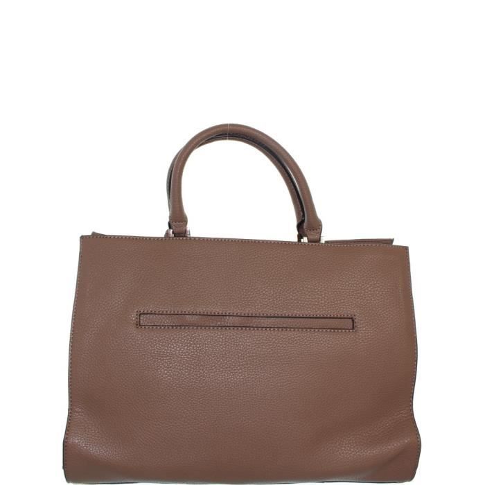 Sac porte main Guess Shailene ref guess41626 taupe 38 27 16 Marron Cdiscount Bagagerie Maroquinerie