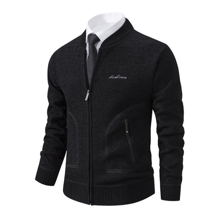 Jinsha Homme-Tricoté Cardigan-Pull Doublé-Polaire Manteau - Maille Veste épais Chaud Automne Printemps Hiver Loisirs Classique Business mode Ouvrez-Front Col Haut Cardigan Veste Homme(Blue Grey XS Jinsha Homme-Tricoté Cardigan-Pull Doublé-Polaire Manteau - Maille Veste épais Chaud Automne Printemps Hiver Loisirs Classique Business mode Ouvrez-Front Col Haut Cardigan Veste Homme(Blue Grey XS