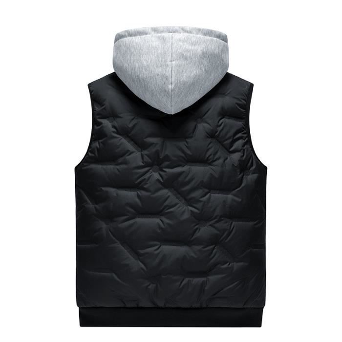 Funmoon Doudoune homme de Marque luxe Sans manches pais chaud