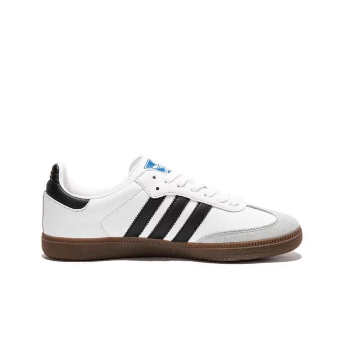Adidas originals Samba Vegan blanc noir et gris chaussures de planche decontractees Noir et blanc Cdiscount Pret a Porter