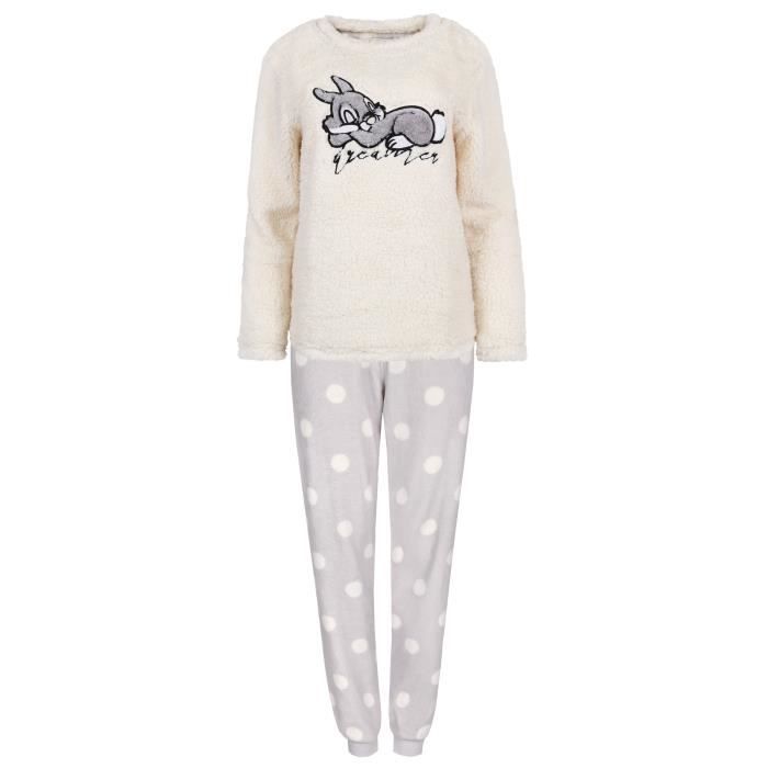 Panpan Disney Pyjama polaire femme, sherpa, chaud, manches longues