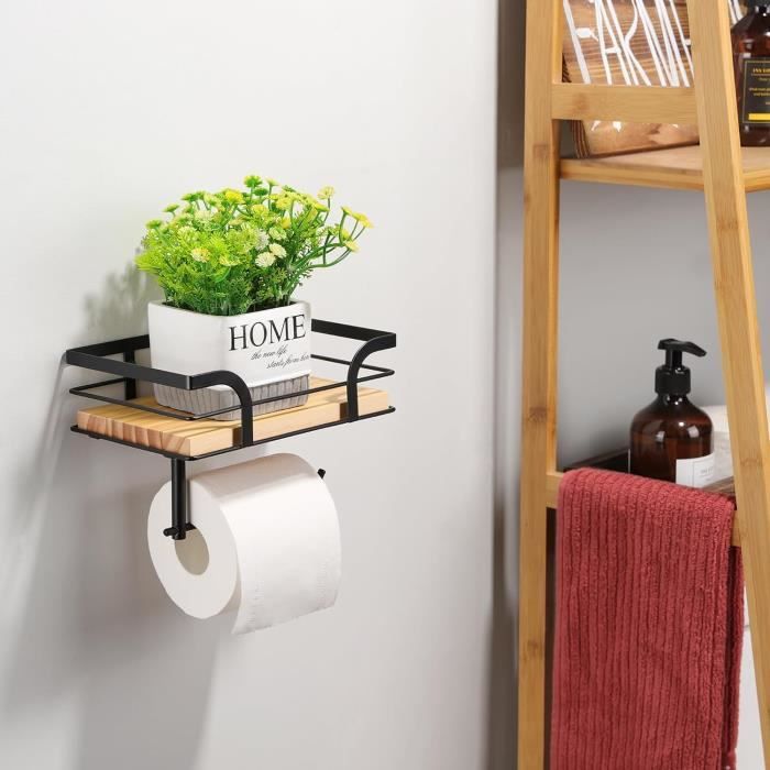 Porte-rouleau de papier toilette duo, avec boîte de lingettes humides -  Cdiscount Bricolage