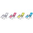 Lot de 2 fauteuils relax de jardin - O'Colors - Rose - Multi positions - Pliable-2