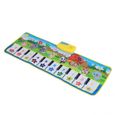 Tapis musical pour bébé, piano musical pour enfants jouer avec un jouet coloré de bande dessinée clavier tapis cadeau éducatif,-2