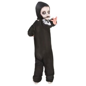 Costume Squelette Halloween Enfant Garçon 3-12 Ans - Déguisement Complet Carnaval Cosplay