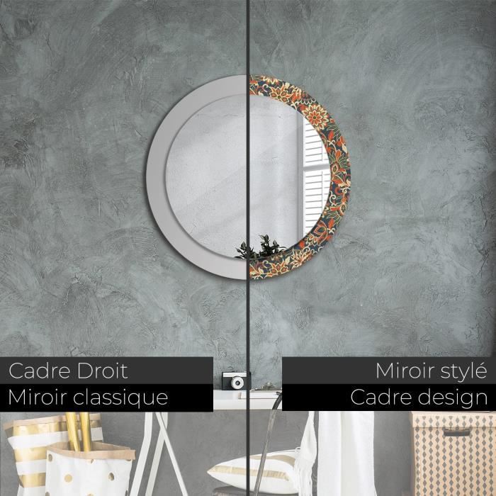 Adema Circle miroir rond diamètre 120cm avec éclairage LED indirect,  chauffe miroir et interrupteur infrarouge