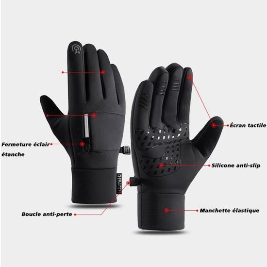 Gants Tactiles Chauds En Polaire Pour Homme Et Femme - Course, Cyclisme, Conduite Et Hiver