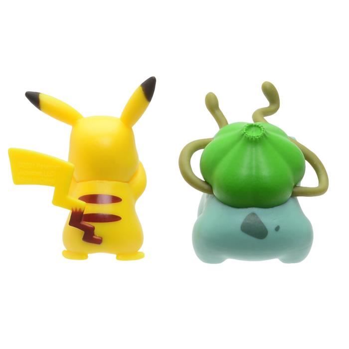 Figurines Pokémon Bulbasaur Et Pikachu 5.1cm - Pack De Combat Dynamique